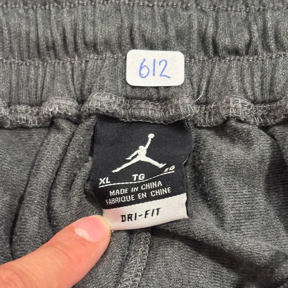 Jordan Mens‎ Dri-FIT Tapered Joggers Charcoal Gray Heather Sweatpants XL 612